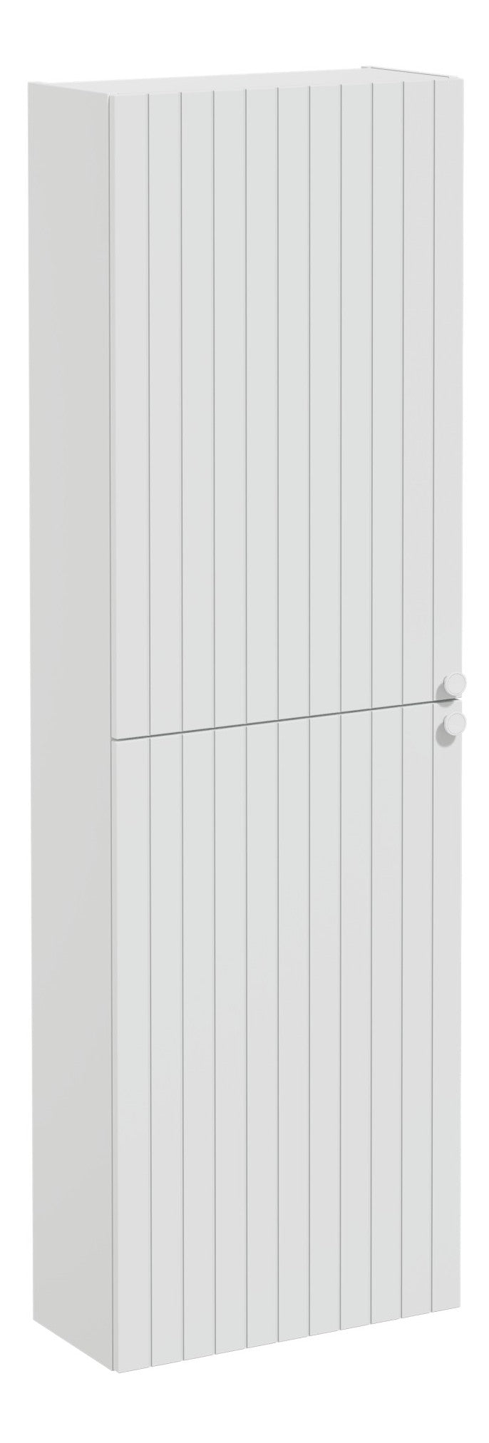 VitrA Root Groove 55cm 2 Door Slim Tall Unit (LH Hinge) - Matt Light Grey