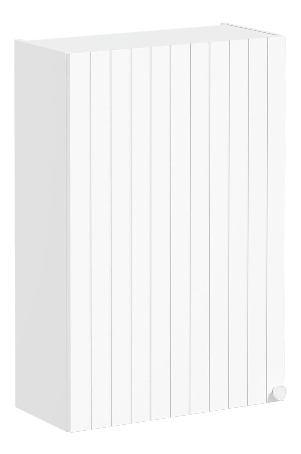 VitrA Root Groove 60cm 1 Door Upper/Wall Unit (LH Hinge) - Matt White