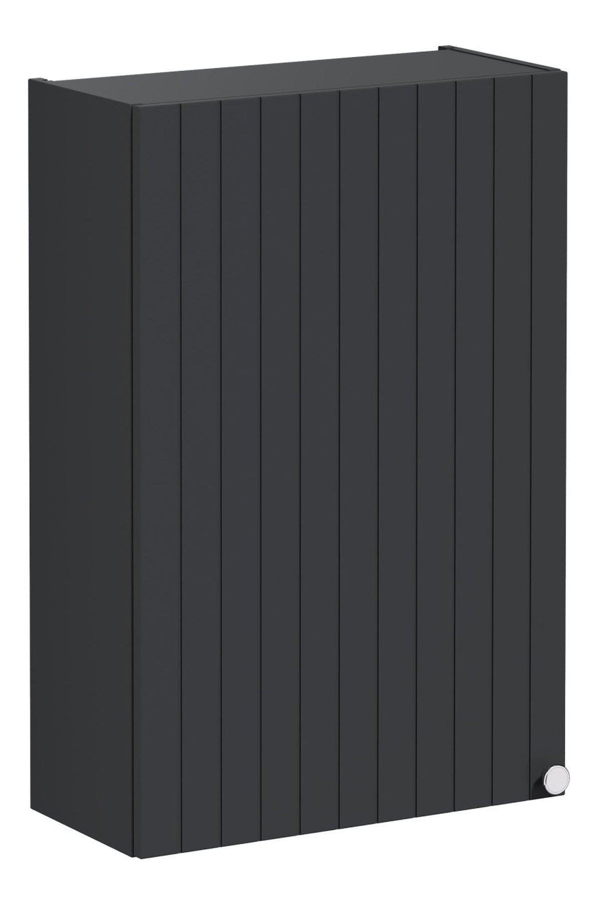 VitrA Root Groove 60cm 1 Door Upper/Wall Unit (LH Hinge) - Matt Graphite