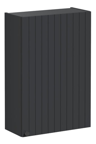 VitrA Root Groove 60cm 1 Door Upper/Wall Unit (RH Hinge) - Matt Graphite