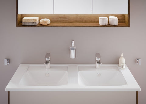 VitrA Integra 1200x470mm 2TH Vanity Basin w/Overflow - White