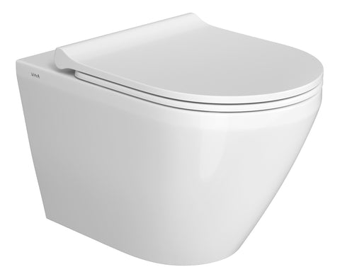 VitrA Integra Rimless Wall Hung Pan Only (Hidden Fix) - White