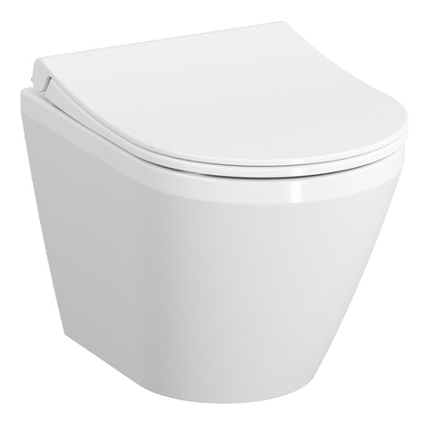VitrA Integra Rimless Wall Hung Pan Only (Hidden Fix) - White
