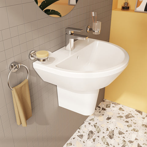 VitrA Integra 595x465mm 1TH Basin w/Overflow - White