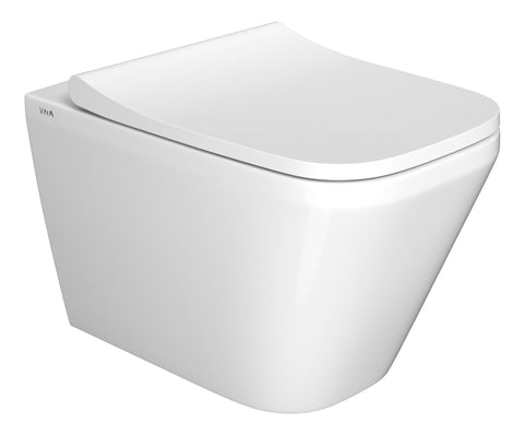 VitrA Integra Square Rimless Wall Hung Pan Only - White