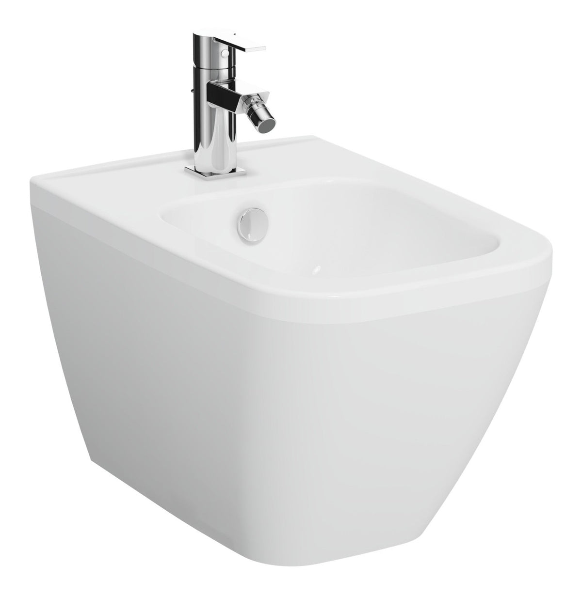 VitrA Integra Square Wall Hung Bidet - White
