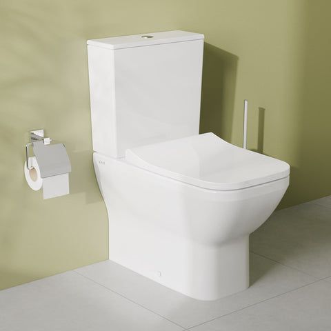 VitrA Integra Square Rimless Fully Shrouded Close Coupled Pan Only - White