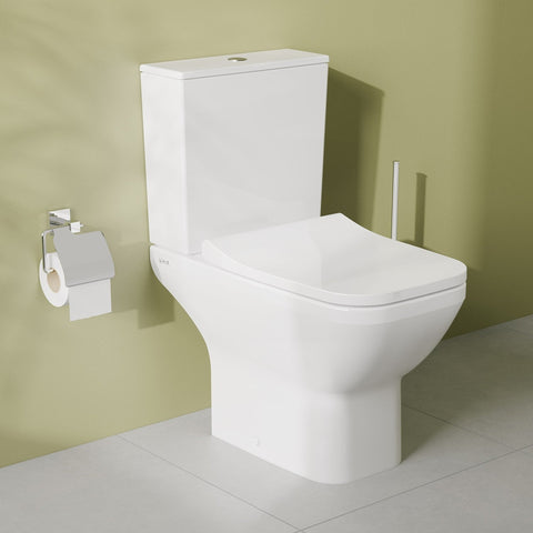 VitrA Integra Square Rimless Open Back Close Coupled Pan Only - White
