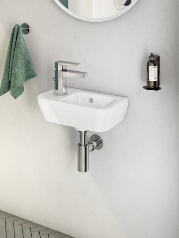 VitrA Integra 370x220mm 1TH Compact Basin (No Overflow) (LH) - White