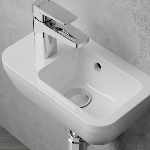 VitrA Integra 370x220mm 1TH Compact Basin (No Overflow) (LH) - White
