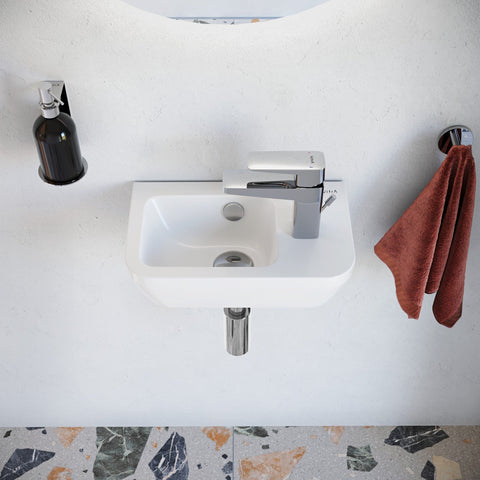 VitrA Integra 370x220mm 1TH Compact Basin (No Overflow) (RH) - White