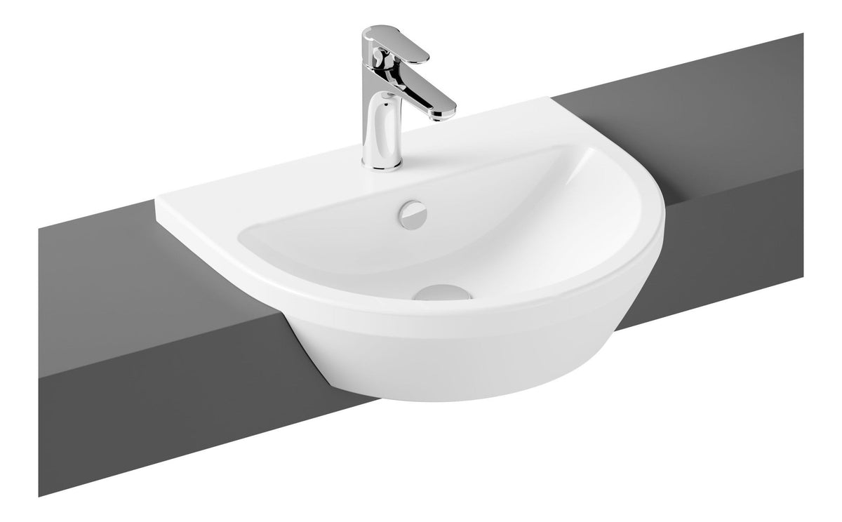 VitrA Integra 550x455mm 1TH Semi Recessed Basin - White