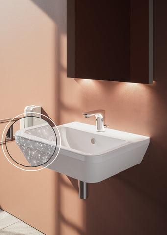 VitrA Geo 600x425mm 1TH Basin w/Overflow - White