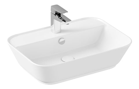 VitrA Geo 600x425mm 1TH Basin w/Overflow - White