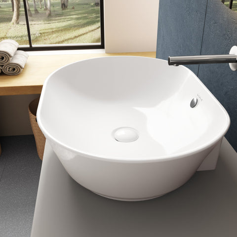 VitrA Geo 545x400mm 0TH Basin w/Overflow - White