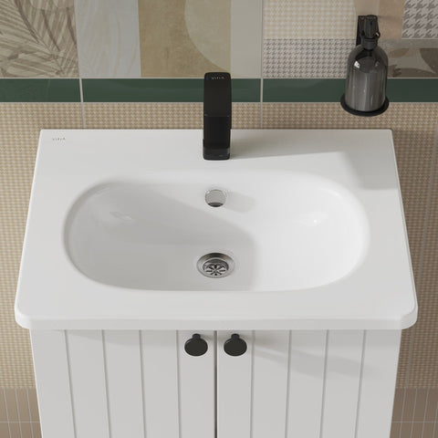 VitrA Zentrum 600x460mm 1TH Vanity Basin w/Overflow - White