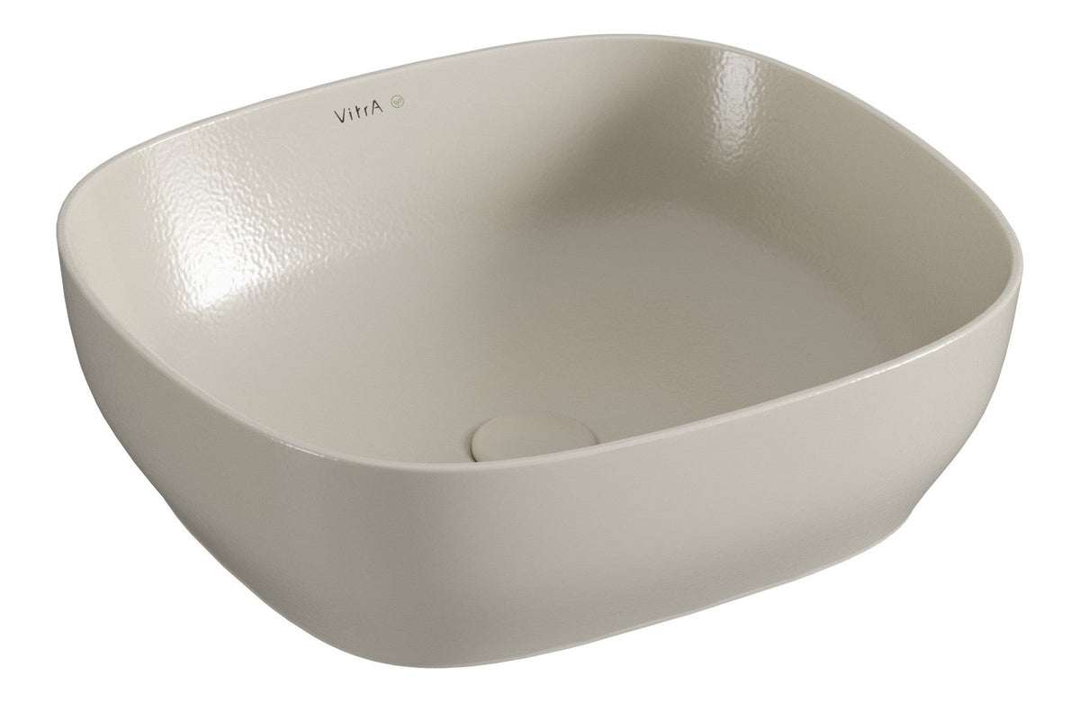 VitrA Outline 475x420mm Recycled 0TH Basin Only - Matt Taupe