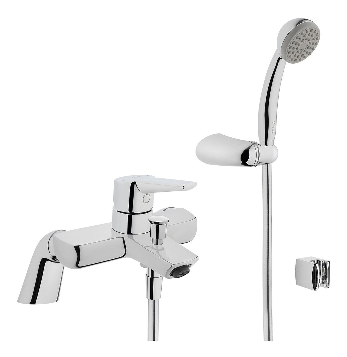 VitrA Solid S Bath/Shower Mixer w/Hand Shower - Chrome