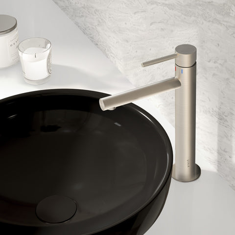 VitrA Origin Tall Basin Mixer - Brushed Nickel
