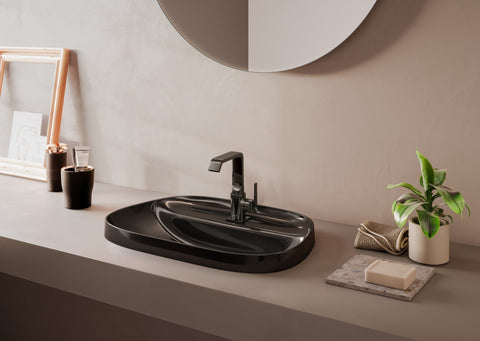 VitrA Suit Basin Mixer (Side Handle) - Gloss Black