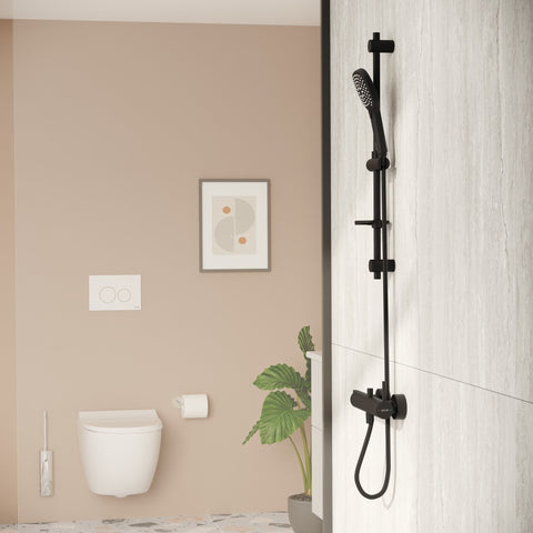 VitrA Origin Wall Mounted Shower Mixer - Matt Black