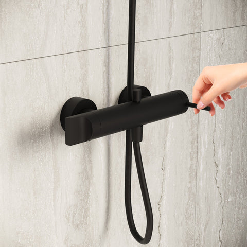 VitrA Origin Wall Mounted Shower Mixer - Matt Black
