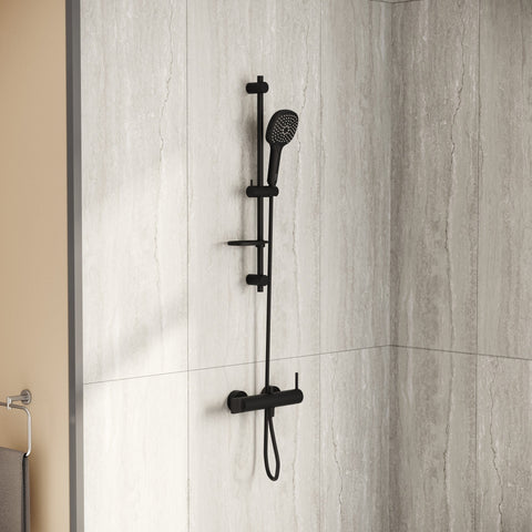 VitrA Origin Wall Mounted Shower Mixer - Matt Black