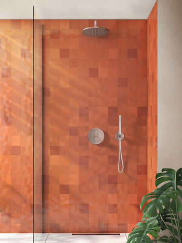 VitrA Aquacontrol Round Concealed Thermostatic 2-Way Bath Mixer - Chrome