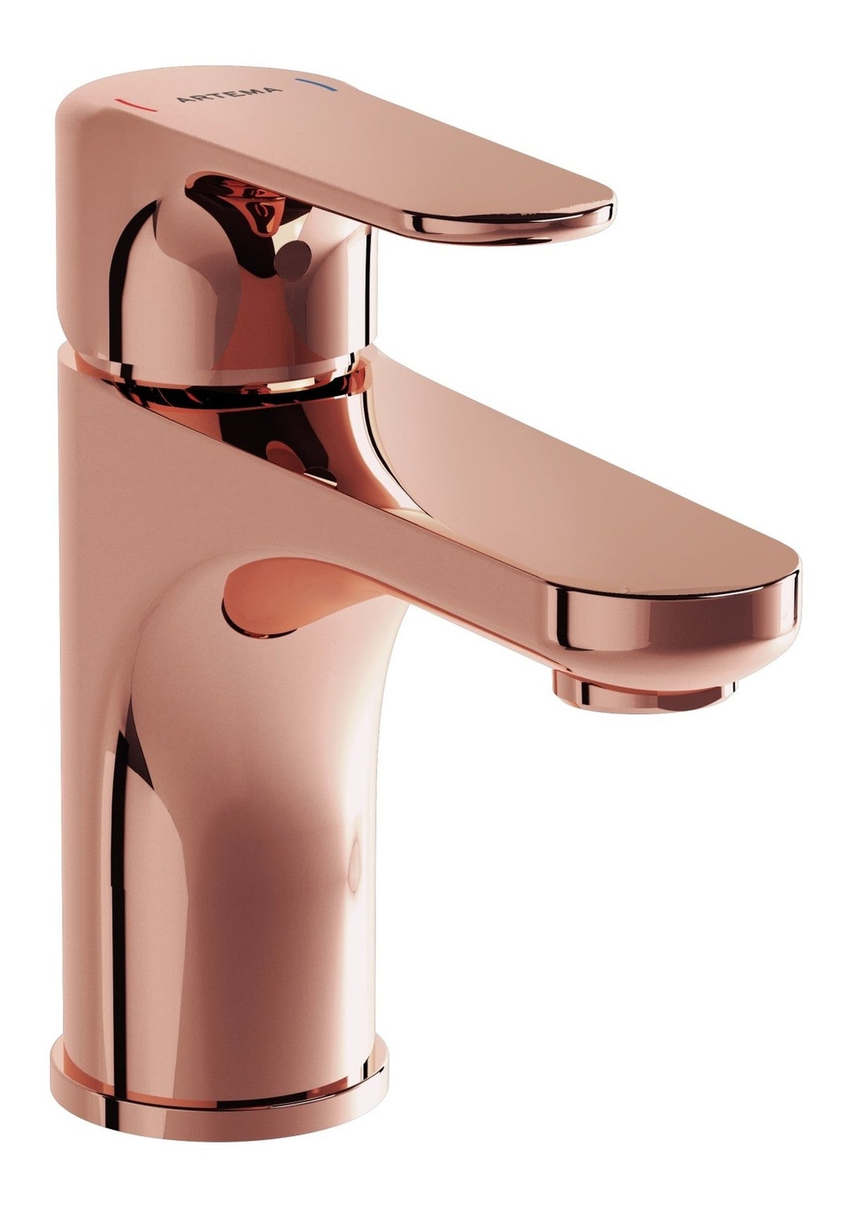 VitrA Root Round Compact Basin Mixer - Soft Copper