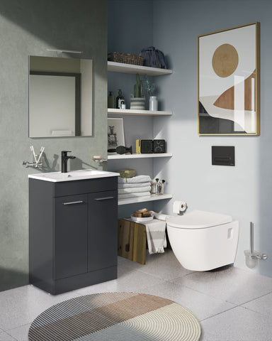 VitrA Root Round Basin Mixer - Matt Black