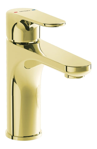 VitrA Root Round Basin Mixer - Soft Gold