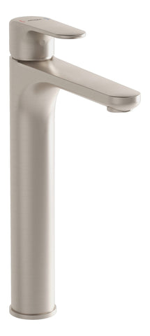 VitrA Root Round Tall Basin Mixer - Brushed Nickel