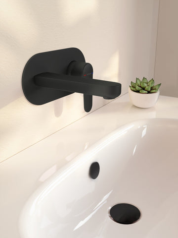 VitrA Root Round Integrated Basin Mixer - Matt Black