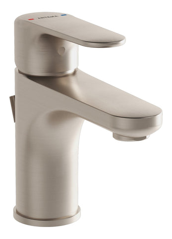 VitrA Root Round Compact Basin Mixer w/Waste Lever - Brushed Nickel