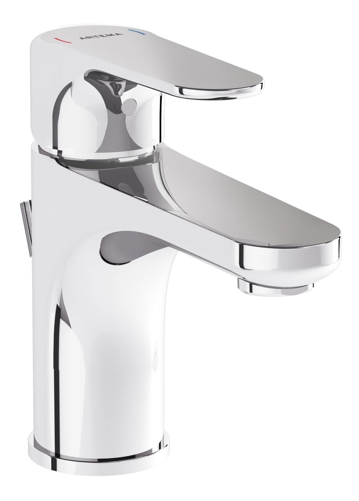 VitrA Root Round Compact Basin Mixer w/Waste Lever - Chrome