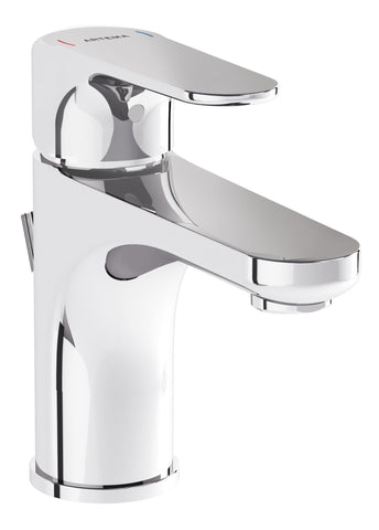 VitrA Root Round Compact Basin Mixer w/Waste Lever - Chrome