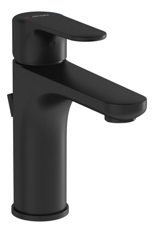 VitrA Root Round Basin Mixer w/Waste Lever - Matt Black