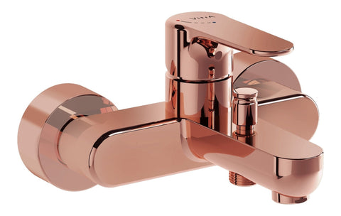 VitrA Root Round Wall Mounted Bath/Shower Mixer - Soft Copper