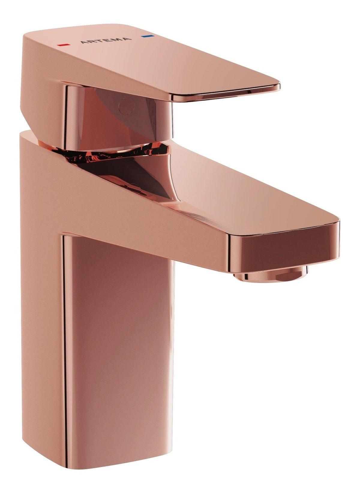 VitrA Root Square Compact Basin Mixer - Soft Copper