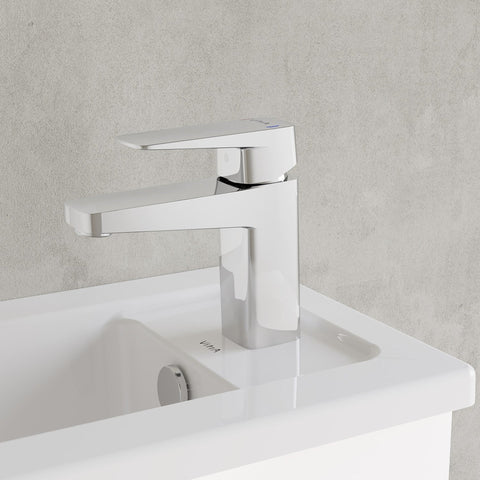VitrA Root Square Compact Basin Mixer - Chrome