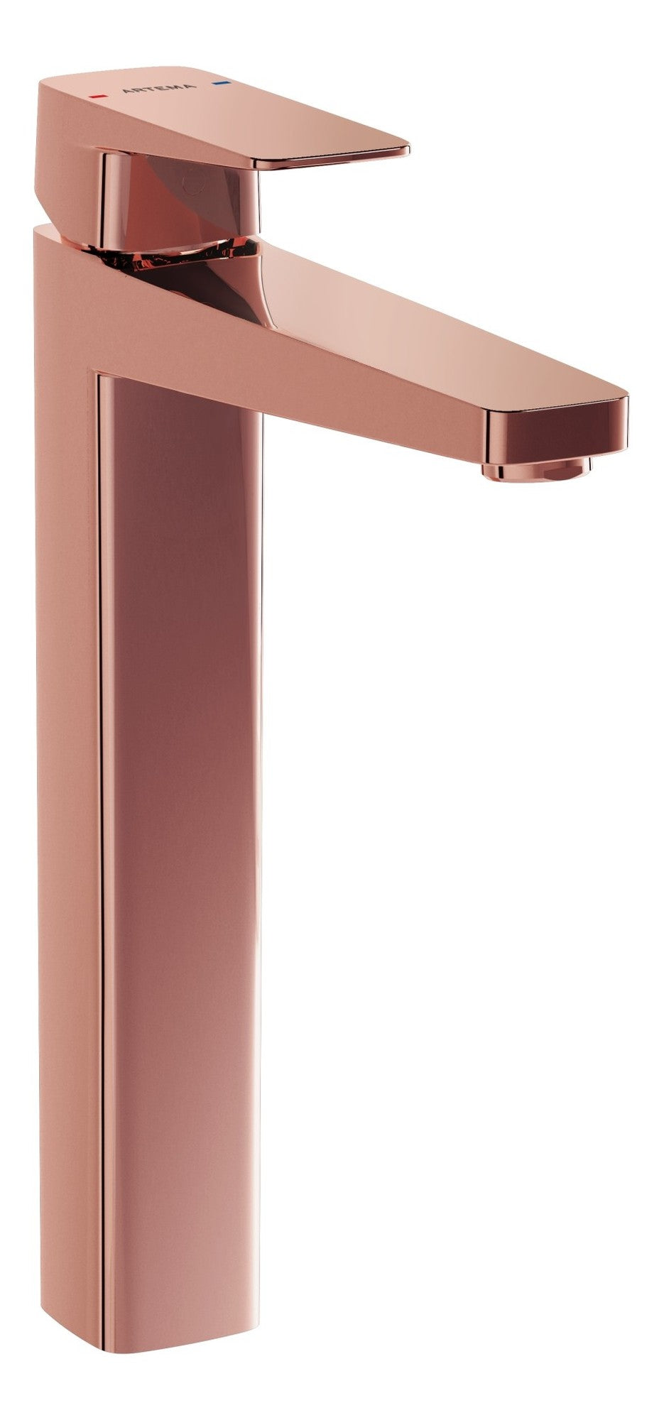 VitrA Root Square Tall Basin Mixer - Soft Copper