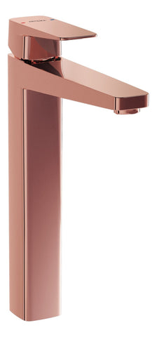 VitrA Root Square Tall Basin Mixer - Soft Copper