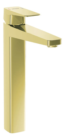 VitrA Root Square Tall Basin Mixer - Soft Gold