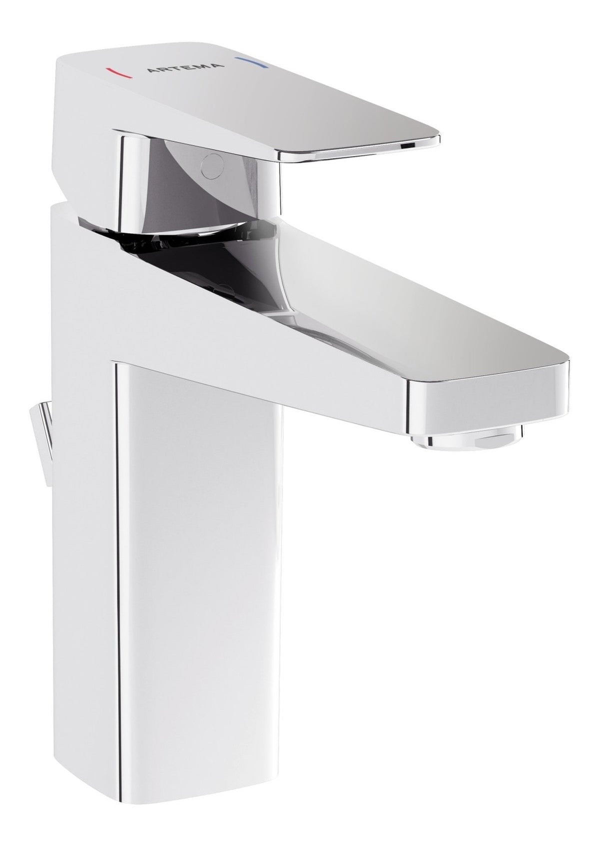 VitrA Root Square Basin Mixer w/Waste Lever - Chrome
