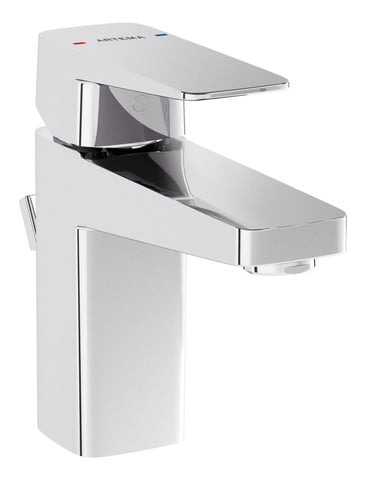 VitrA Root Square Compact Basin Mixer w/Waste Lever - Chrome