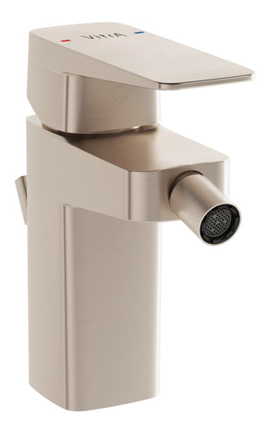 VitrA Root Square Bidet Mixer - Brushed Nickel