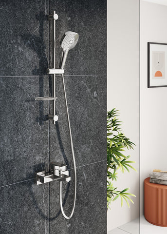 VitrA Root Square Wall Mounted Bath/Shower Mixer - Chrome