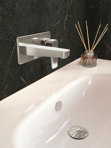 VitrA Root Square Wall Mounted Basin Mixer - Chrome