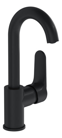 VitrA Root Round Swivel Basin Mixer - Matt Black