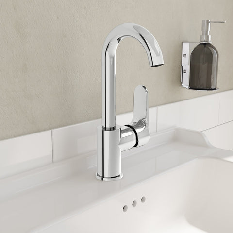 VitrA Root Round Swivel Basin Mixer - Chrome